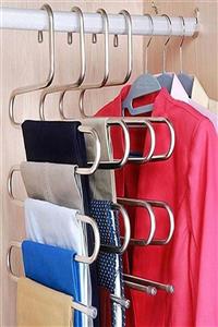 Kitch&Home 4'lü 5 Katlı Metal Pantalon Eğarp Askısı Dolap Içi Düzenleyici Organizer