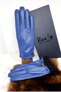 REXY FUR LEATHER Noodle Blue