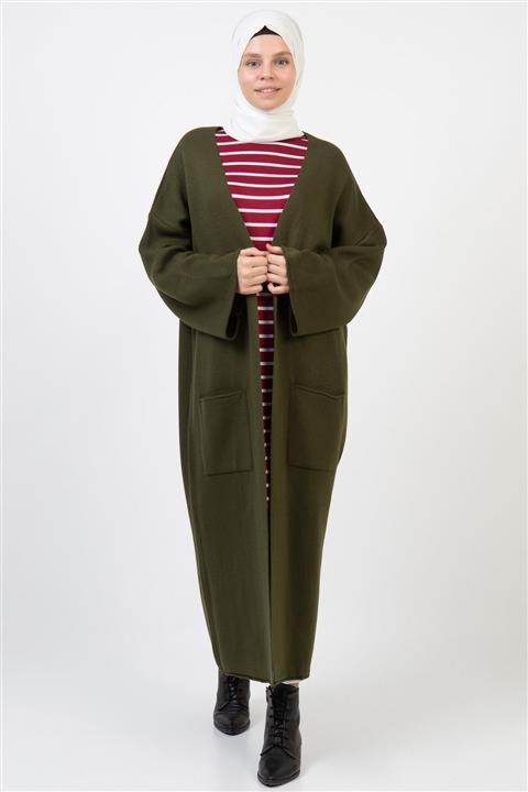 ilmek Kadın Haki Kimono Hırka