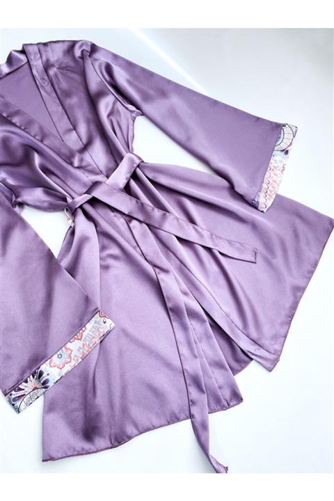 Gece İncisi Saten Gecelik Sabahlık Set