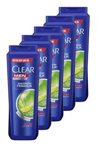 Clear Men Yağlı Saç Derisi Için Maksimum Ferahlık Şampuan 600 Ml. Beşli Set