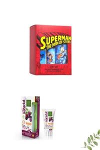 Rebul Süperman The Man Of Steel Gift Set Ve Karadut Özlü Çocuk Diş Macunu