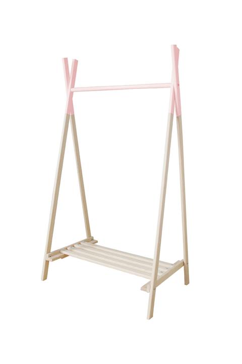 Minik Ayı Ayaklı Kıyafet Askılığı Pembe