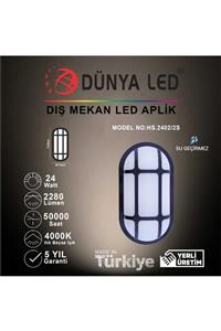 DÜNYA LED Hs.2402/2-s 24w Siyah Kasa Led Glob Kafes Arm. 4000k Ilık Beyaz Işık