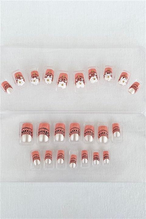 TAKIŞTIR 24'lü Renkli Taşlı Takma Tırnak