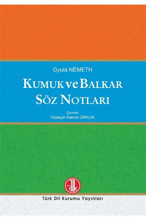 Türk Dil Kurumu Yayınları Kumuk Ve Balkar Söz Notları