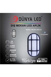 DÜNYA LED Hs.2402/1-s 24w Siyah Kasa Led Glob Kafes Arm. 6500k Beyaz Işık