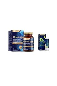 Nutraxin Kolajen Takviyesi 1050 Mg 30 Tablet +d3 Vitamini Drops Damla 1000 Iu 10 Ml