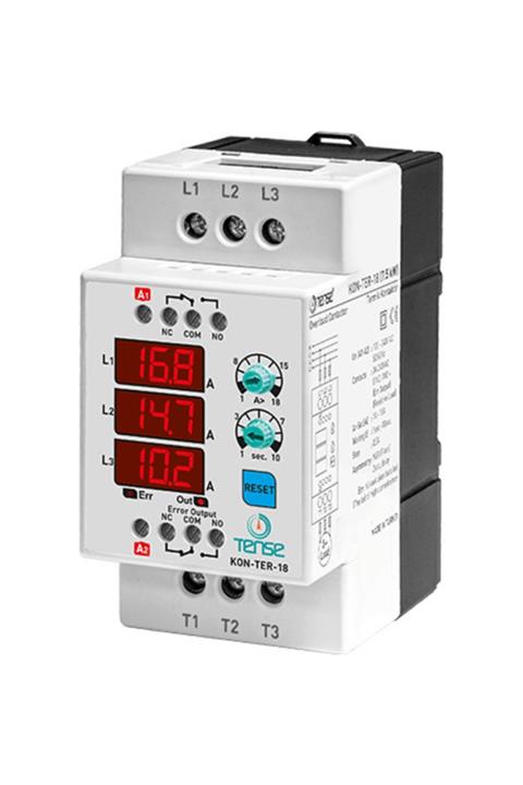 TENSE Kon-ter-18 3×3 Hane Led Display Ekranlı Dijital Kontaktör Ve Termik Rölesi