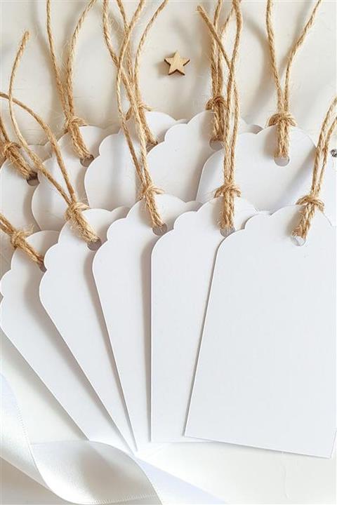 Dekorden Etiket, 100 Adet 4x7 Cm.