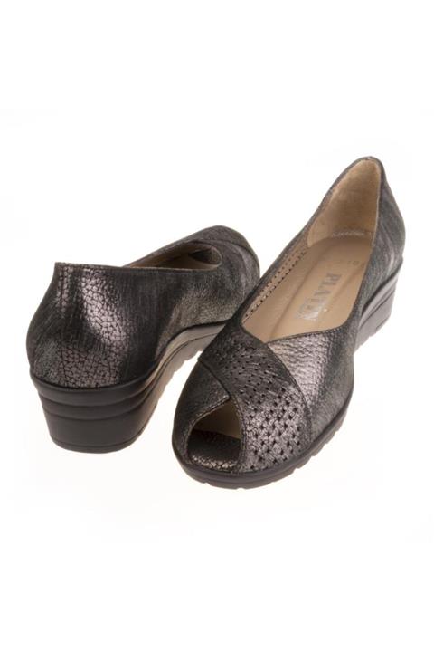 Platin Topuklar Kadın Platin Dolgu Topuk Ayakkabı