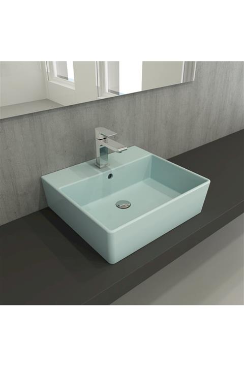 Bocchi Mılano Lavabo 50 Cm - Mat Buz Mavi