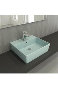 Bocchi Mılano Lavabo 50 Cm - Mat Buz Mavi