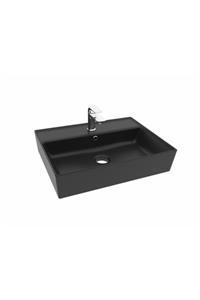 ALVİT Archıtect 45*60 Cm Tezgah Üstü Lavabo Mat Siyah