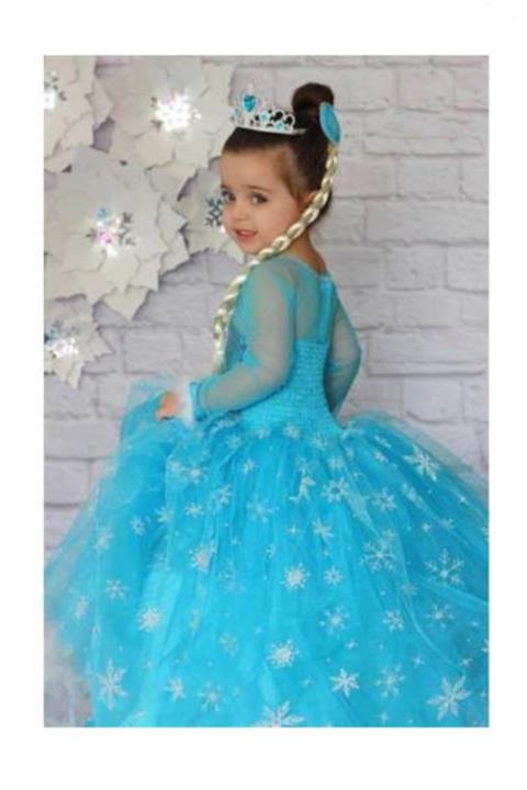 Miço Kids Kız Çocuk Mavi Frozen Elsa Kostüm