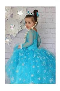 Miço Kids Kız Çocuk Mavi Frozen Elsa Kostüm