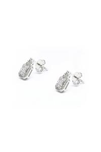 ALTINKÖŞE Pırlanta Baget Küpe 0.11 Ct