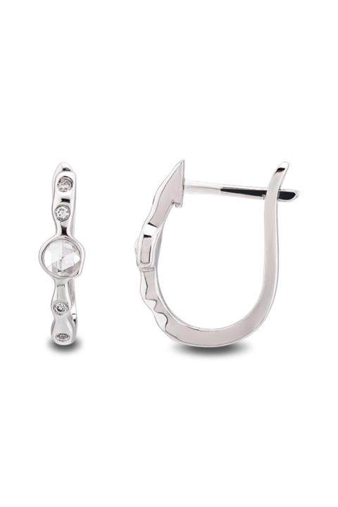 Ice Diamond Beyaz Safir Özel Tasarım Pırlanta Küpe