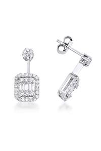 Yakup Sevim Kuyumculuk 0.43 Ct Pırlanta Baget Küpe