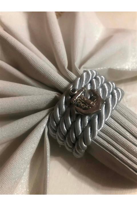 Romans Peçete Halkası Marine Çapa Gri 6'lı