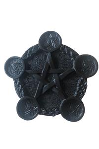 occult way Pagan Wiccan Pentagram 5'li Tealight Mumluk