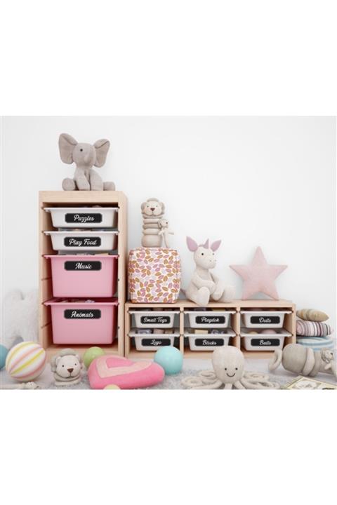 MyHappyPlace Basic Oyuncak Dolabı Etiketi Organizer  İngilizce Sticker