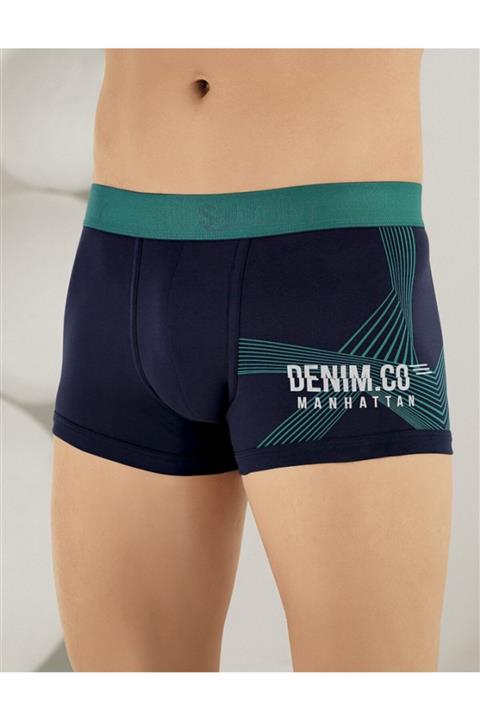 Şahinler Yelken Baskılı Likralı Boxer Lacivert Me107