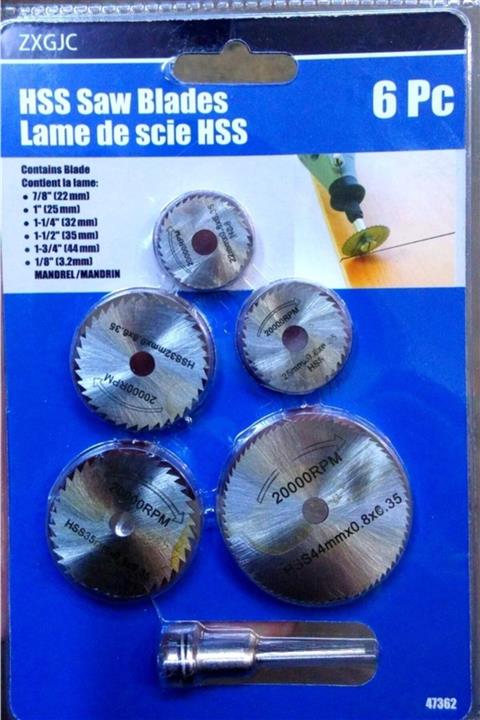 OEM 6 Parça Çelik Freze-dramell-gravür Makinesi Testere Seti