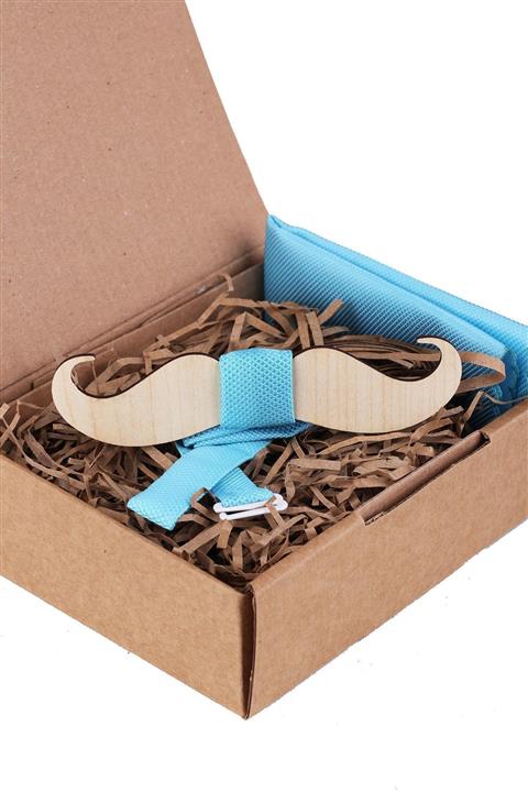 Kravatkolik Turkuaz Ahşap Papyon Ahp439