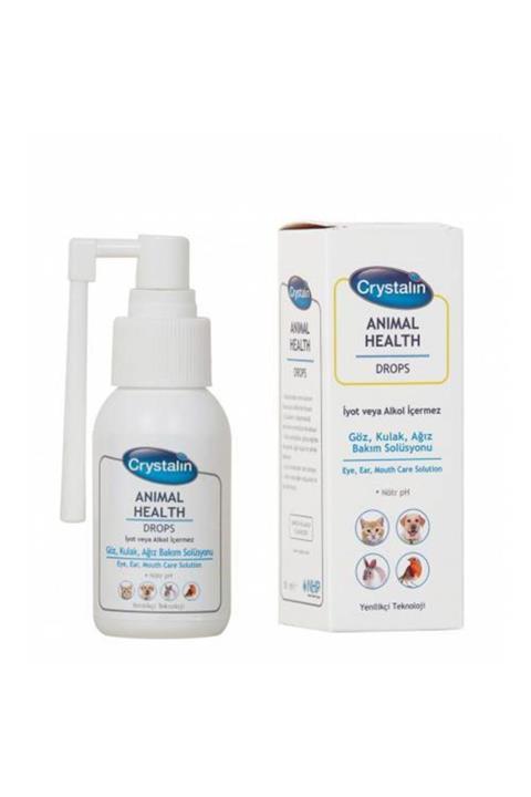 Crystalin Animal Health 50 Ml Kedi Ve Köpekler Için Göz Kulak Ağız Bakım Solusyonu