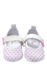 First Step Puantiyeli Kız Bebek Babet Pembe-g-2246