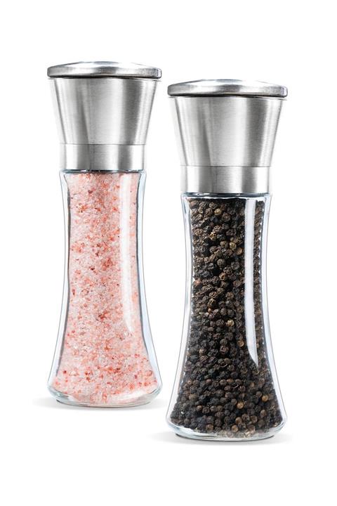 Weather Forecast Çelik 2 Adet Uzun Cam Seramik Tuz Karabiber Öğütücüsü Cin284xx