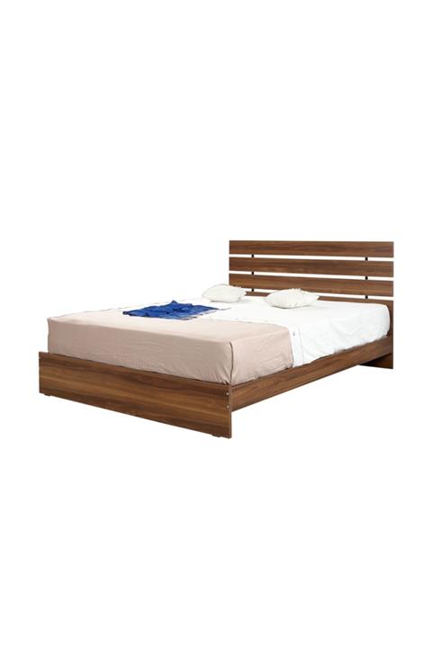 PASİFİC HOME Huga Çift Kişilik Ahşap Karyola Ceviz 160lk / 160x200 Başlıklı Karyola / Yatak Odası Karyola