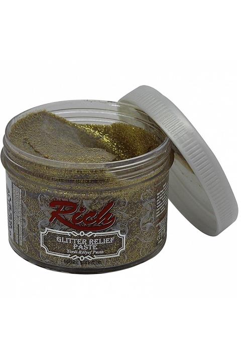 Rich Boya Altın Gliter Simli Rölyef Pasta 160 cc 1290