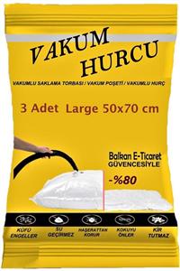 Vakum Hurcu 3'lü Set Large 50x70 Cm Vakumlu Hurç - Vakumlu Poşet -