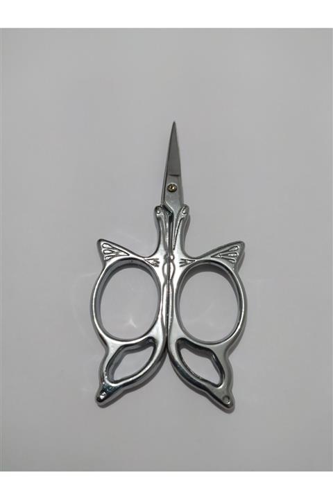 Giftbreak Kelebek Desenli Makas No:c02 Gümüş 9 Cm