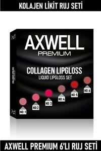 AXWELL Premium Uzun Süre Kalıcı Hızlı Kuruyan Kolajenli Mat Likit Ruj 6'lı Set