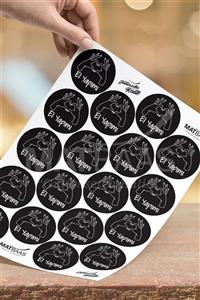 colortouch El Yapımı Siyah Sticker 36 Adet (1 Sticker 4 Cm Çapındadır )