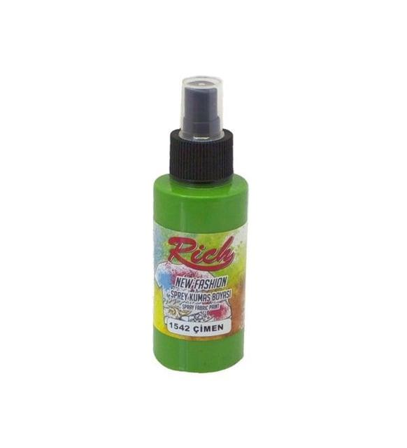 Rich New Fashion Sprey Kumaş Boyası 100 cc. 1542 ÇİMEN