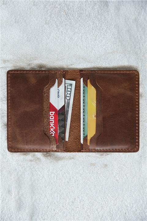 VİZA LEATHER Erkek Hakiki Deri Snow Açık Kahve Kartlık