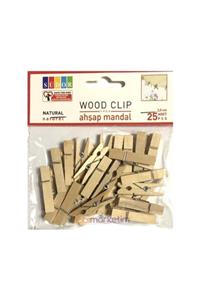 Südor Bs129 Ahşap Mandal Büyük 3,5 Cm 20 Li Naturel