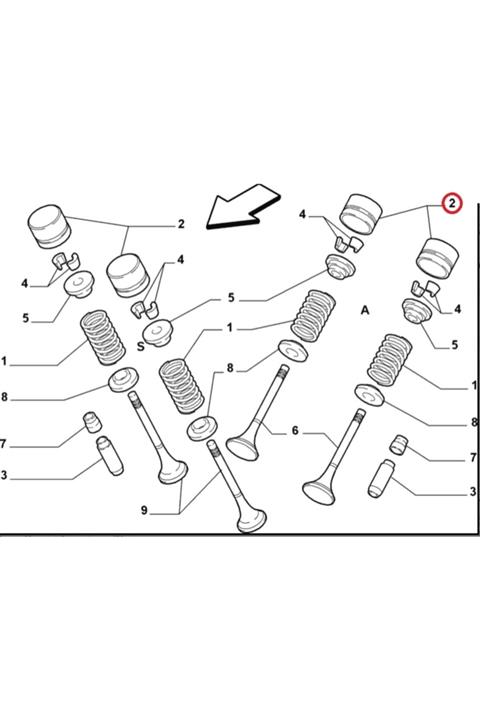 İna Subap Fincanı Takımı Palıo Albea Lınea Punto Stılo 1,2 1,4 1,6 16v