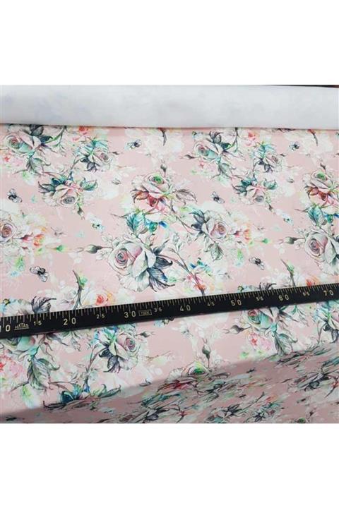 Evimstil Evm463 Çiçek Desenli Dijital Baskılı Döşemelik Fon Perdelik Kumaş