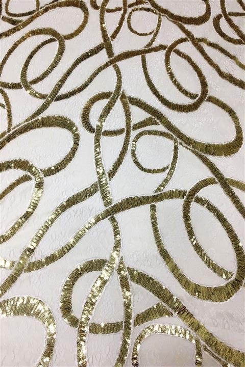 Yiğit Kumaş Pul Payet Kumaş - Gold