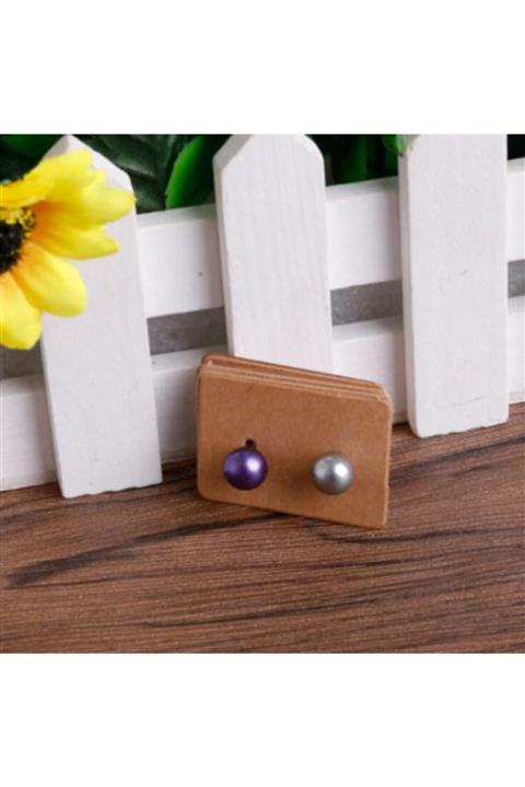 BeSend 100 Adet Boş Küpe Kraft Etiket