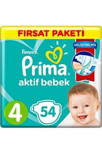 Prima Bebek Bezi Aktif Bebek 4 Beden 54 Adet