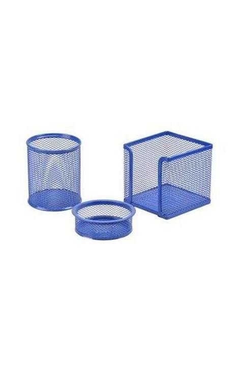 Stilo Metal File 3 Lü Masa Seti Mavi