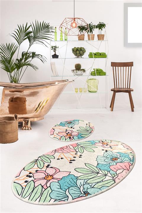 Chilai Home Sprıng Djt 2 Lı Set Banyo Halısı Klozet Takımı