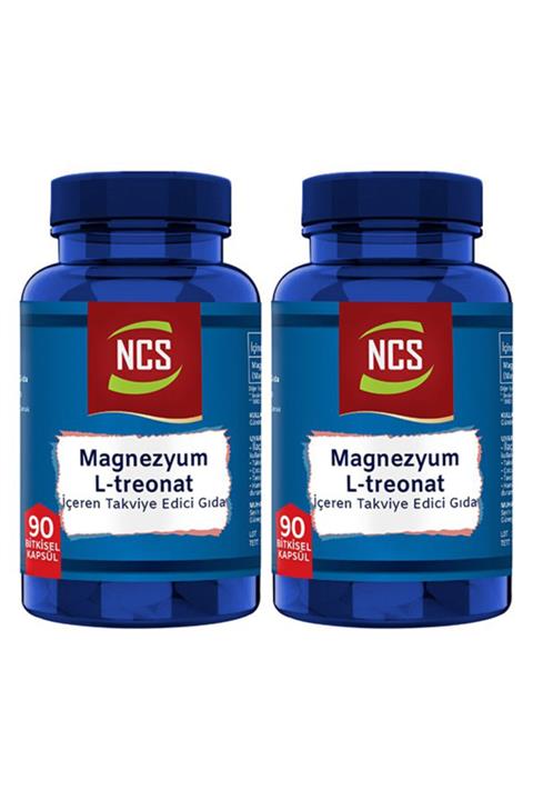 NCS Magnezyum Magnesium L-threonate Vejeteryan 2 X 90 Bitkisel Kapsül