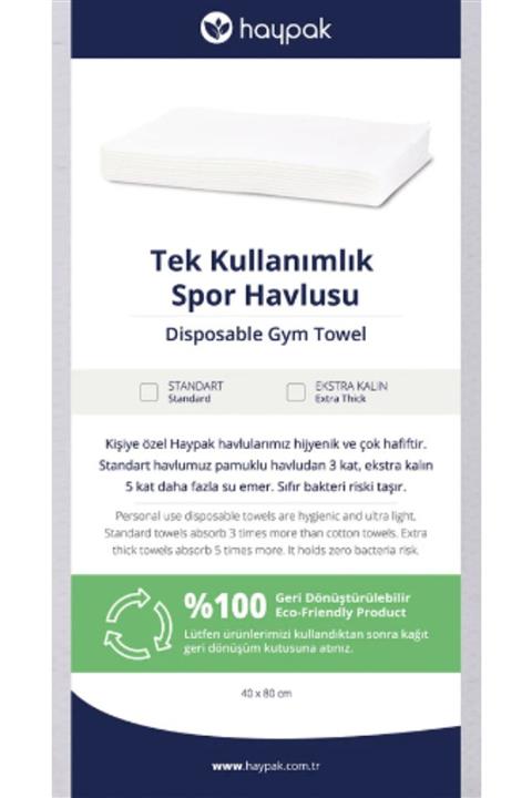 HAYPAK Ekstra Kalın Tek Kullanımlık Spor Havlusu  35 Adet